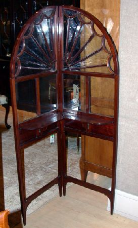 Lot image - Georgian Style Mahogany Two-Panel Screen