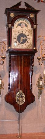 Lot image - Georgian Style Fruitwood Drop Case Wall Clock