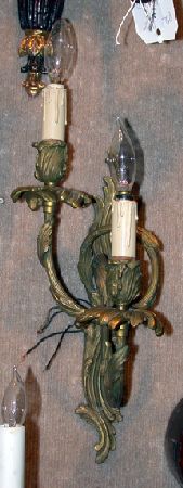 Lot image - Pair of Louis XV Style Gilt-Metal Two-Light Sconces