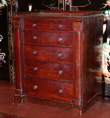 Lot image - Georgian Style Mahogany Miniature Chest