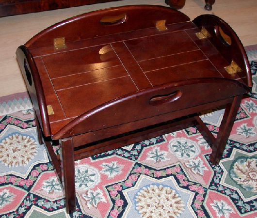 Lot image - Georgian Style Mahogany Butlers Tray Coffee Table