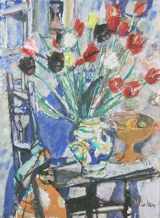 Lot image - Sigmund Joseph Menkes Polish/American, 1896-1986 STILL LIFE WITH TULIPS