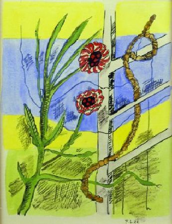Lot image - Fernand Leger French, 1881-1955 ECHELLE ET CACTUS