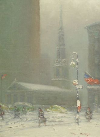 Lot image - Johann Berthelsen 1883-1972 ST. PAULS CHAPEL, NEW YORK CITY