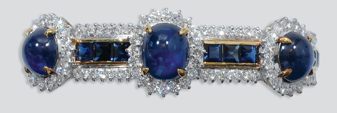 Lot image - Sapphire and Diamond Bangle