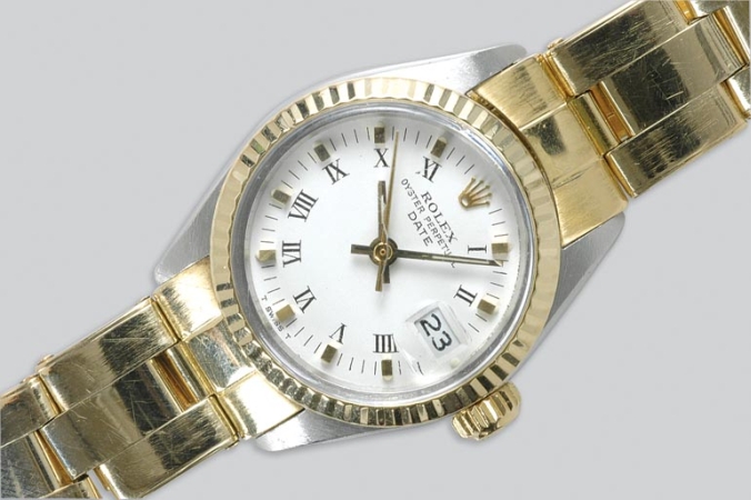 Lot image - Gold and Stainless Steel Wristwatch