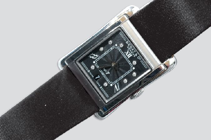 Lot image - Stainless Steel and Diamond Wristwatch