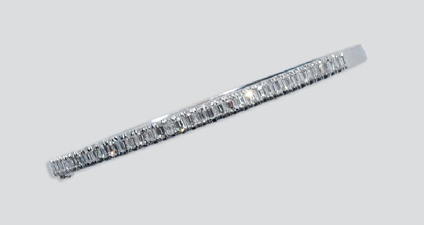 Lot image - White Gold and Diamond Bangle