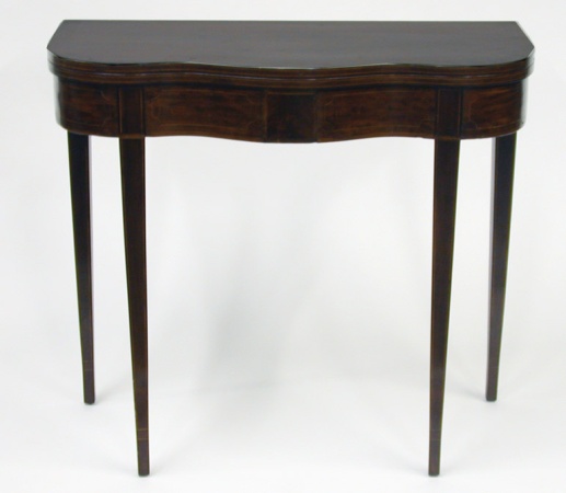 Lot image - Federal Style Inlaid Mahogany Fold-Over Card Table