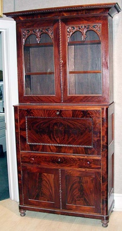 Lot image - American Restauration Mahogany Secretary Bookcase