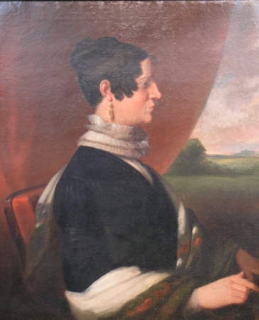 Lot image - American School 19th/20th Century WOMAN IN PROFILE WITH WHITE COLLAR