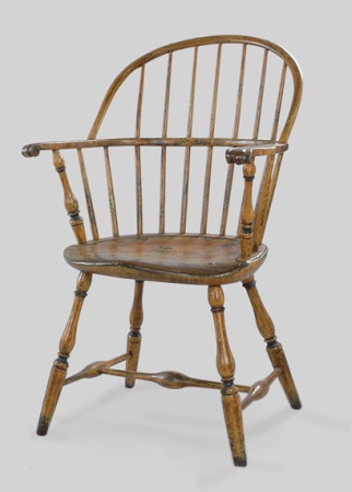 Lot image - Sack Back Windsor Armchair