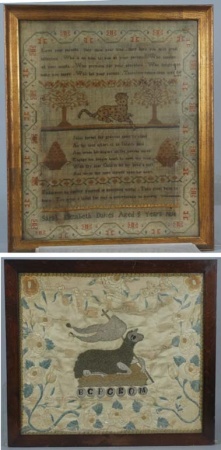 Lot image - English Needlework Sampler