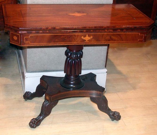 Lot image - Classical Mahogany Fold-Over Card Table