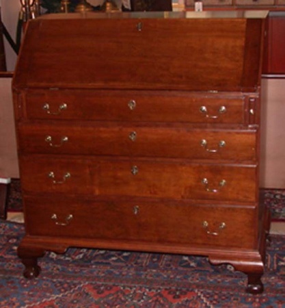 Lot image - Chippendale Cherry Slant Front Desk