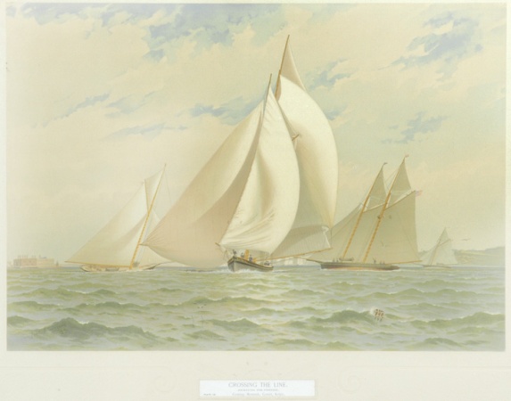 Lot image - After Frederic S. Cozzens AN EXCURSION OF THE FLEET; CROSSING THE LINE; ROUNDING THE LIGHT SHIP Three chromolithographs