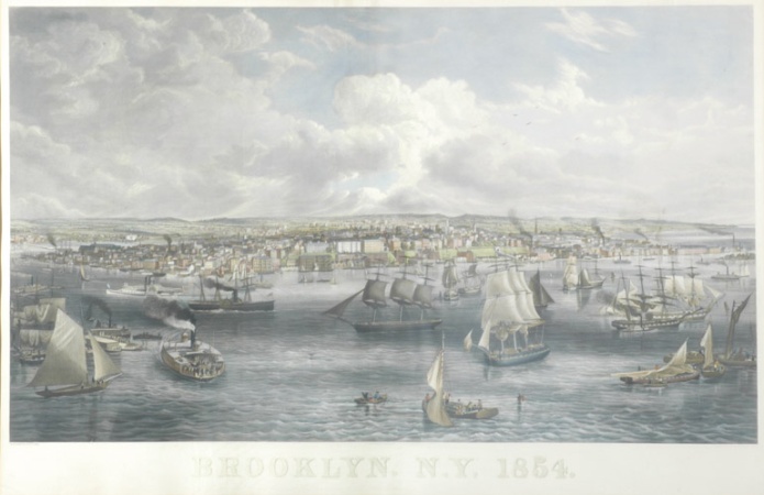 Lot image - After Benjamin Franklin Smith Jr. BROOKLYN N.Y. 1854 Hand-colored engraving