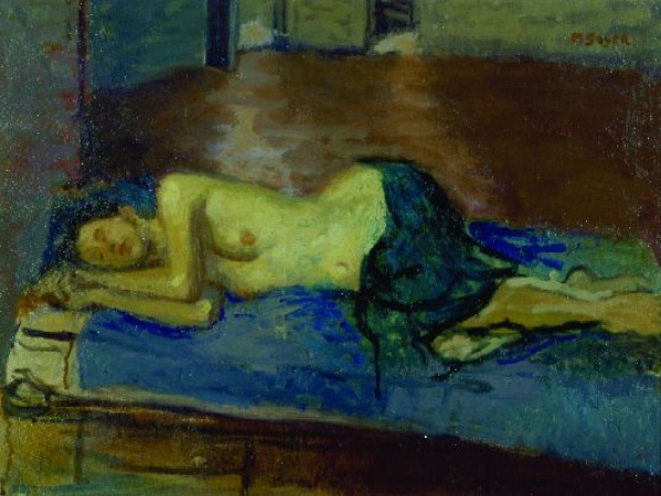 Lot image - Moses Soyer American, 1899-1974 RECLINING NUDE