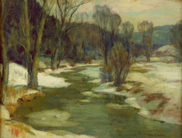 Lot image - John Fabian Carlson 1875-1947 THAWING ICE FLOES