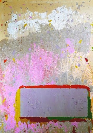 Lot image - John Hoyland British, b.1934 ABSTRACT IN MAUVE, 1970