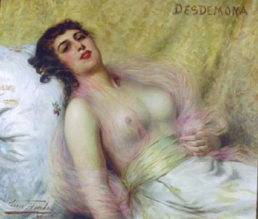 Lot image - Leon Herbo Belgian, 1850-1907 DESDEMONA