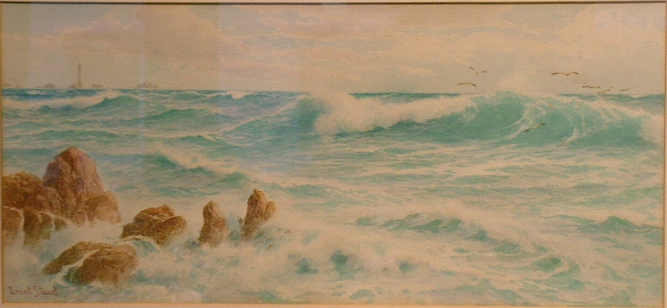 Lot image - Ernest Stuart British, 20th century HANOIS LIGHTHOUSE, GUERNSEY