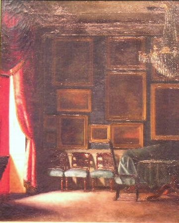 Lot image - Brita Barnekow Danish, 1868-1936 VIEW OF A GRAND INTERIOR