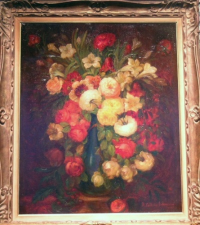 Lot image - Marguerite Cathelin-Ludovici French, 20th century STILL LIFE WITH FLOWERS