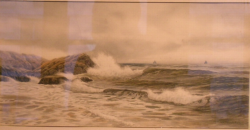 Lot image - After George Howell Gay SEASCAPE WITH CRASHING WAVES