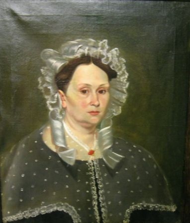 Lot image - Manner of Royall Brewster Smith 19th Century PORTRAIT OF A SOUTHERN LADY, PURPORTEDLY CAROLINE MATILDA CARTER OF KENTUCKY