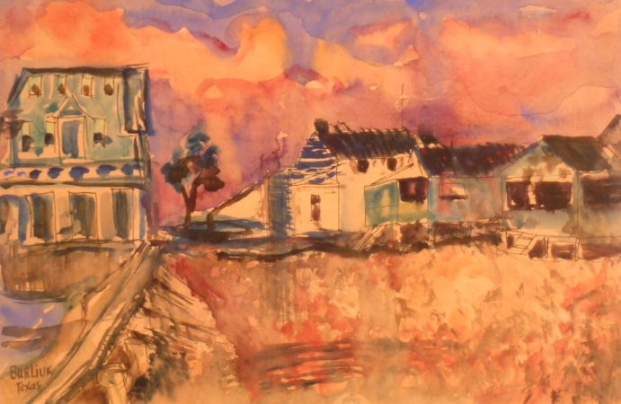 Lot image - David Burliuk Russian/American, 1882-1967 TEXAS