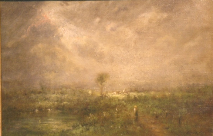 Lot image - George Inness, Jr. American, 1854-1926 THE SHAFT OF LIGHT