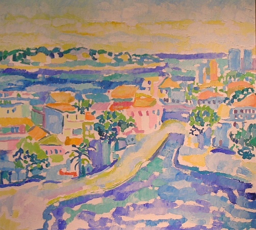 Lot image - Anne Penchassoff French, 20th century SUNLIT TOWN