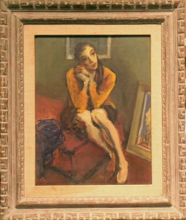 Lot image - Moses Soyer American, 1899-1974 SEATED WOMAN