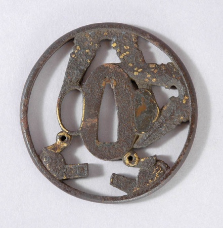 Lot image - Japanese Inlaid Bronze Tsuba