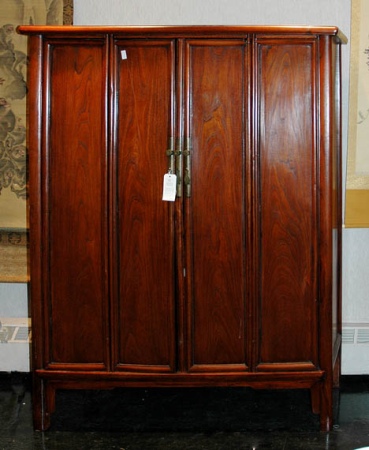 Lot image - Chinese Southern Elm Sloping Style Cabinet