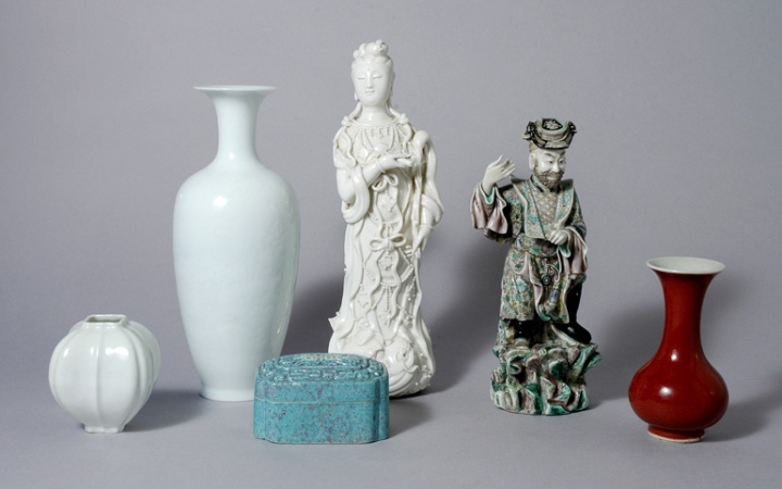 Lot image - Group of Six Porcelain Articles