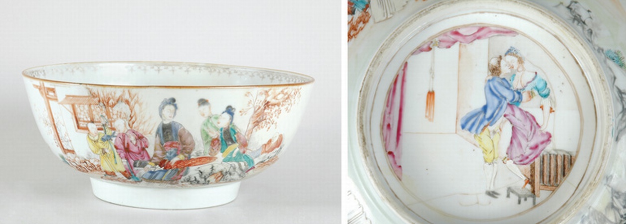 Lot image - Chinese Export Famille Rose Porcelain Bowl