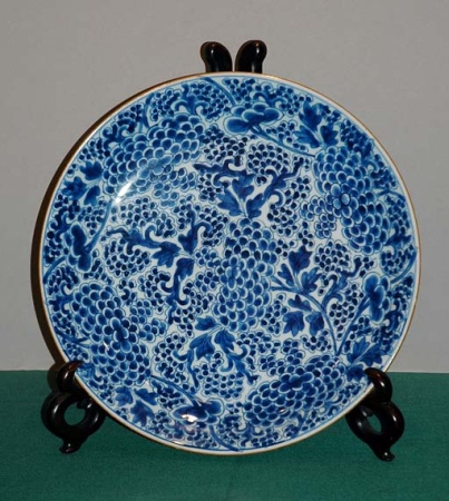Lot image - Chinese Blue and White Glazed Porcelain Charger