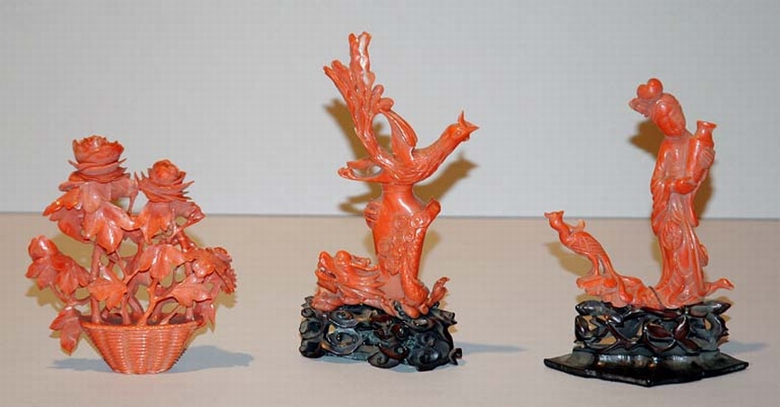 Lot image - Three Chinese Coral Groups