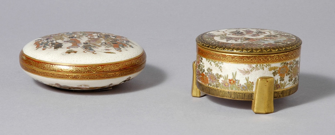 Lot image - Two Japanese Satsuma Boxes