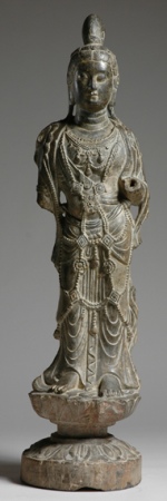 Lot image - Chinese Stone Carving of a Bodhisattva