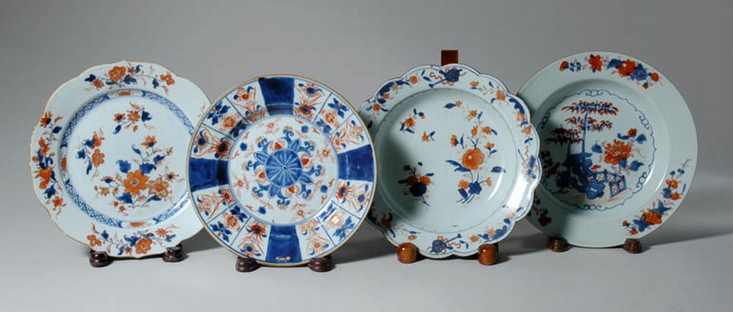 Lot image - Group of Four Chinese Imari Porcelain Plates