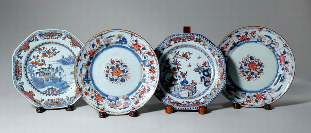 Lot image - Group of Five Chinese Enameled Porcelain Dishes