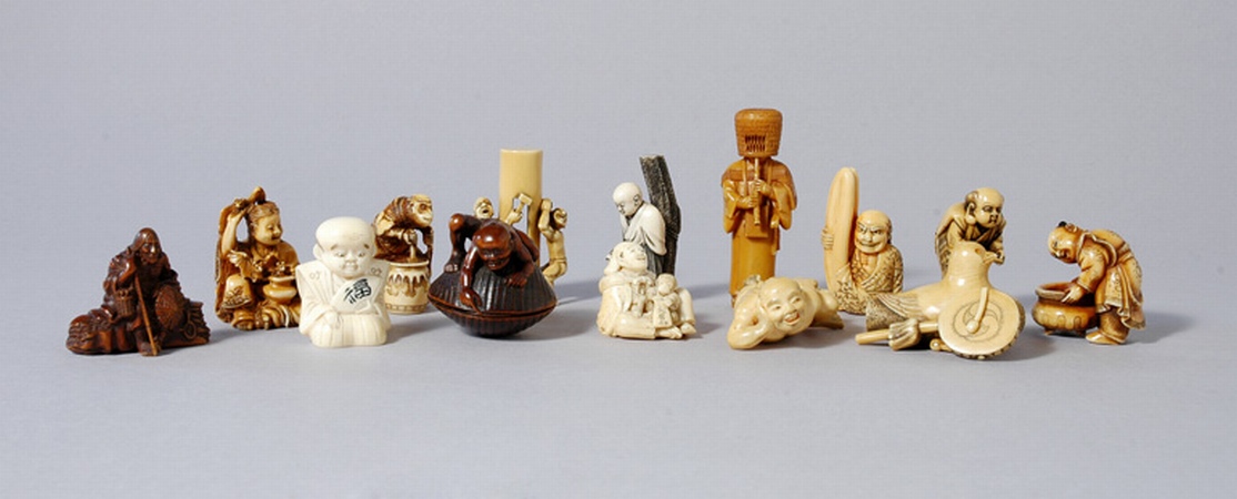 Lot image - Group of Fourteen Japanese Netsuke