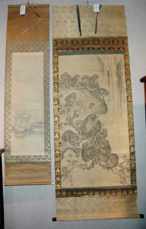 Lot image - Japanese School Two hanging scrolls