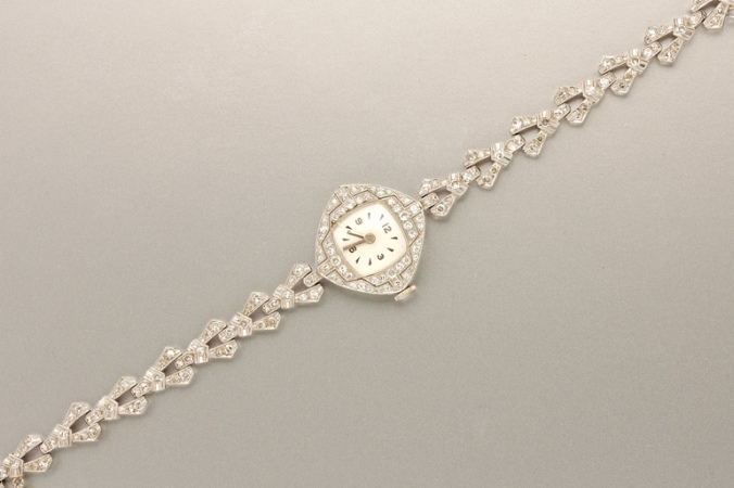 Lot image - Diamond Wristwatch