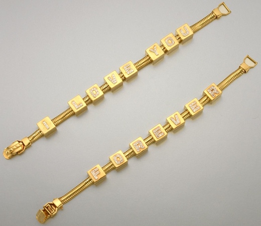 Lot image - Pair of Gold and Diamond Bracelets