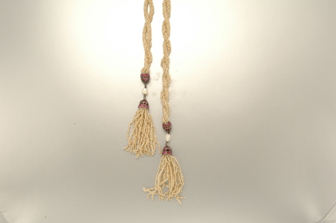 Lot image - Seed Pearl and Ruby Sautoir