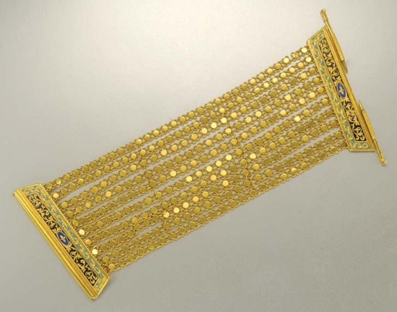 Lot image - Ten Strand Gold and Enamel Bracelet